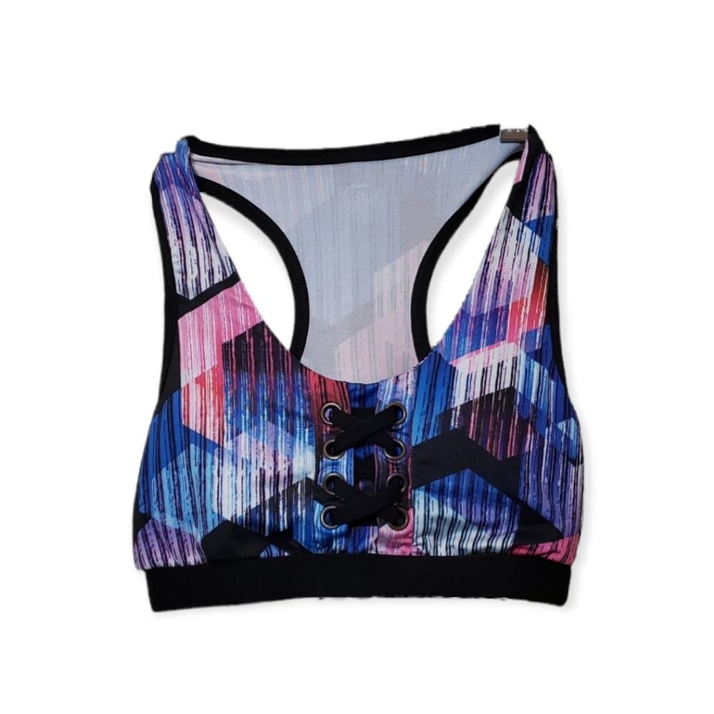 Racerback Sports Bra Multi colored. SIZE Small
